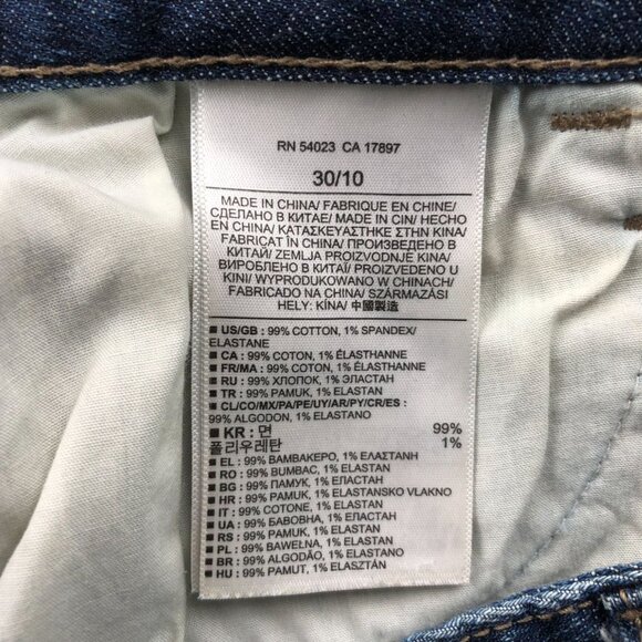 Banana Republic Womens Jeans Size 30/10 Blue Denim Straight Leg Cuffed Cropped - Picture 9 of 16